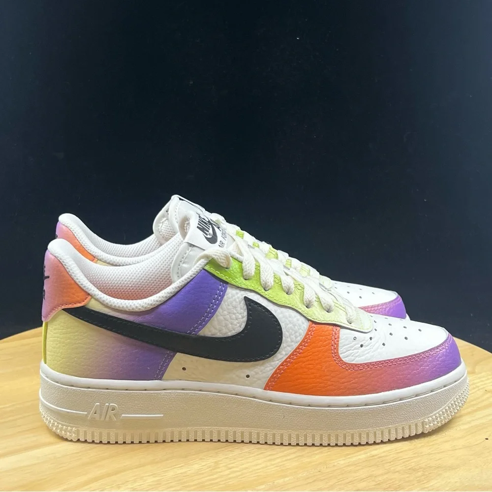Nike Women's Air Force 1 Low '07 Multi-Color Gradient FD0801-100 Size 6 - Picture 5 of 10